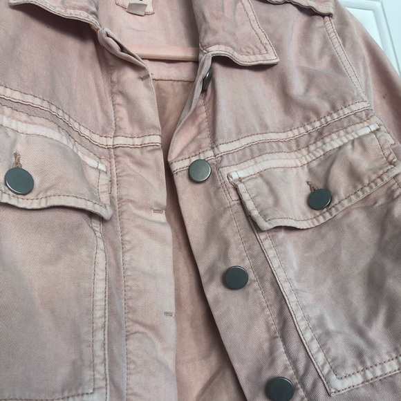 Gap Tencel icon denim jacket in pink - Picture 5 of 6